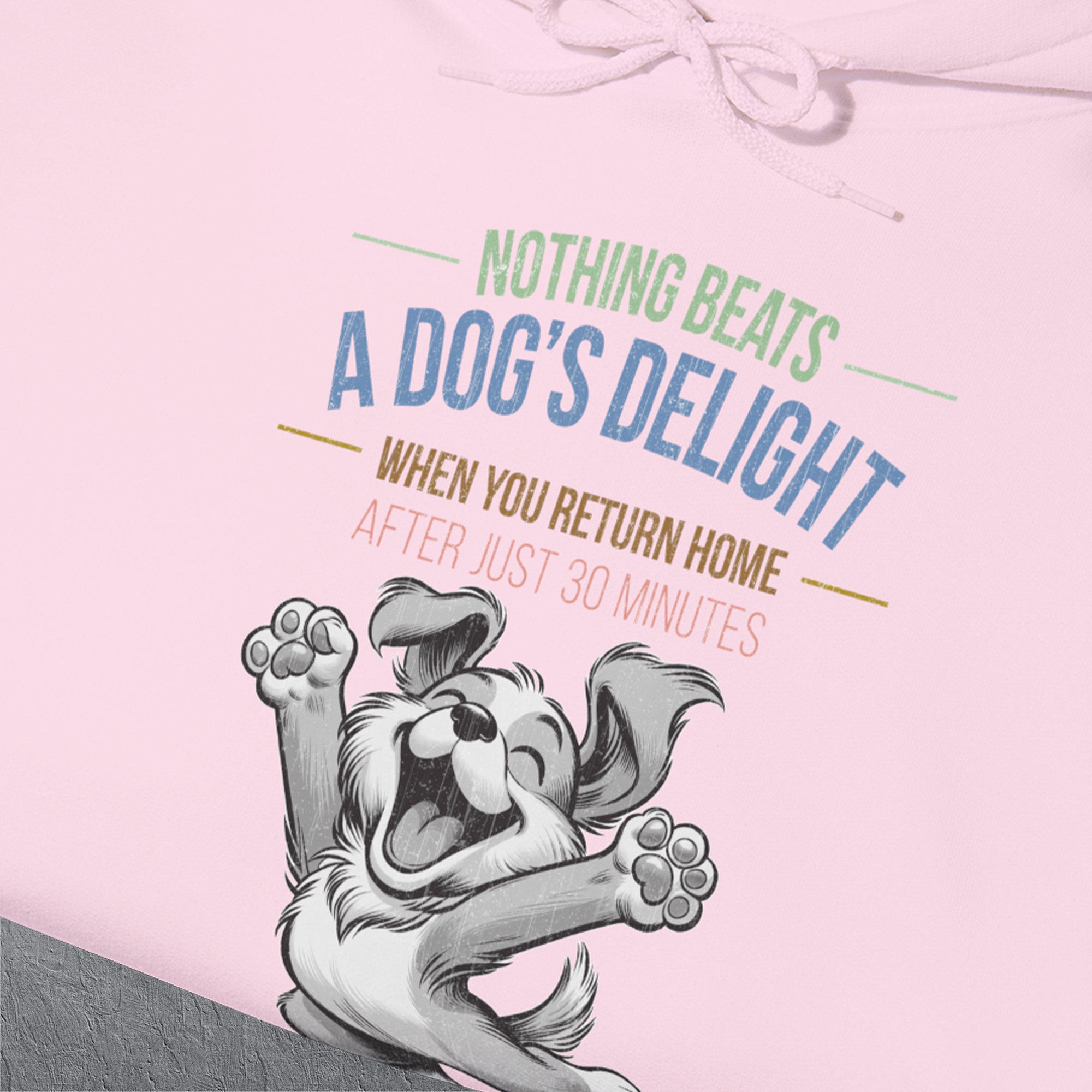 Nothing Beats A Dog's Delight When You Return Home, Volume 1, Unisex Hoodie-humorvolles Hundeshirt, lustiger Spruch mit Hund, Design by Dog Gang