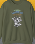 Nothing Beats A Dog's Delight When You Return Home, Volume 1, Unisex Sweatshirt-Military Green-für Hundebesitzer und Hundeliebhaber, Design by Dog Gang