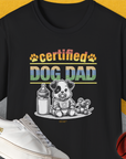 Dog Dad Series, Volume 1, Unisex T-Shirt-Black, Design by Dog Gang