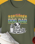 Dog Dad Series, Volume 1, Unisex T-Shirt-Military Green, a cool and stylish design with a funny saying from Dog Gang