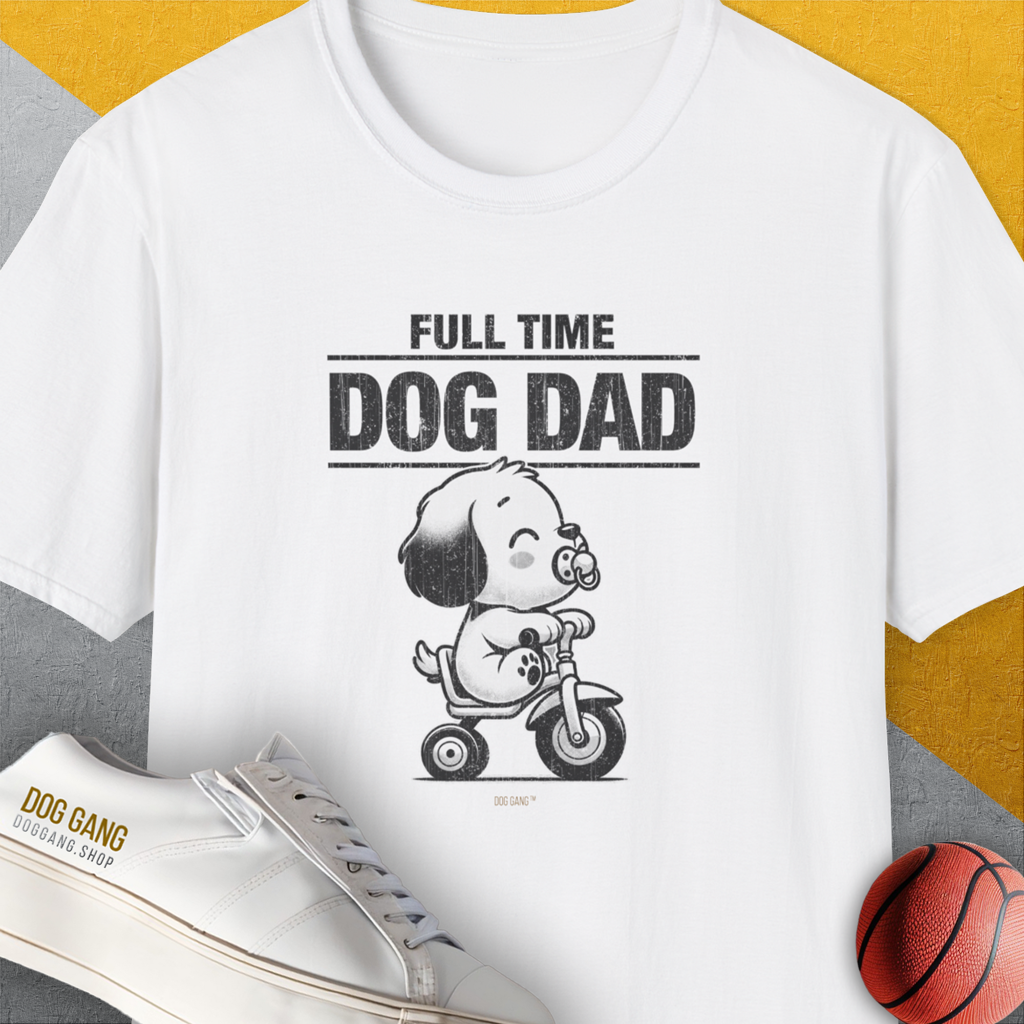 Dog Dad Series, Volume 3, Unisex T-Shirt-White, a cool and stylish design with a funny saying from Dog Gang