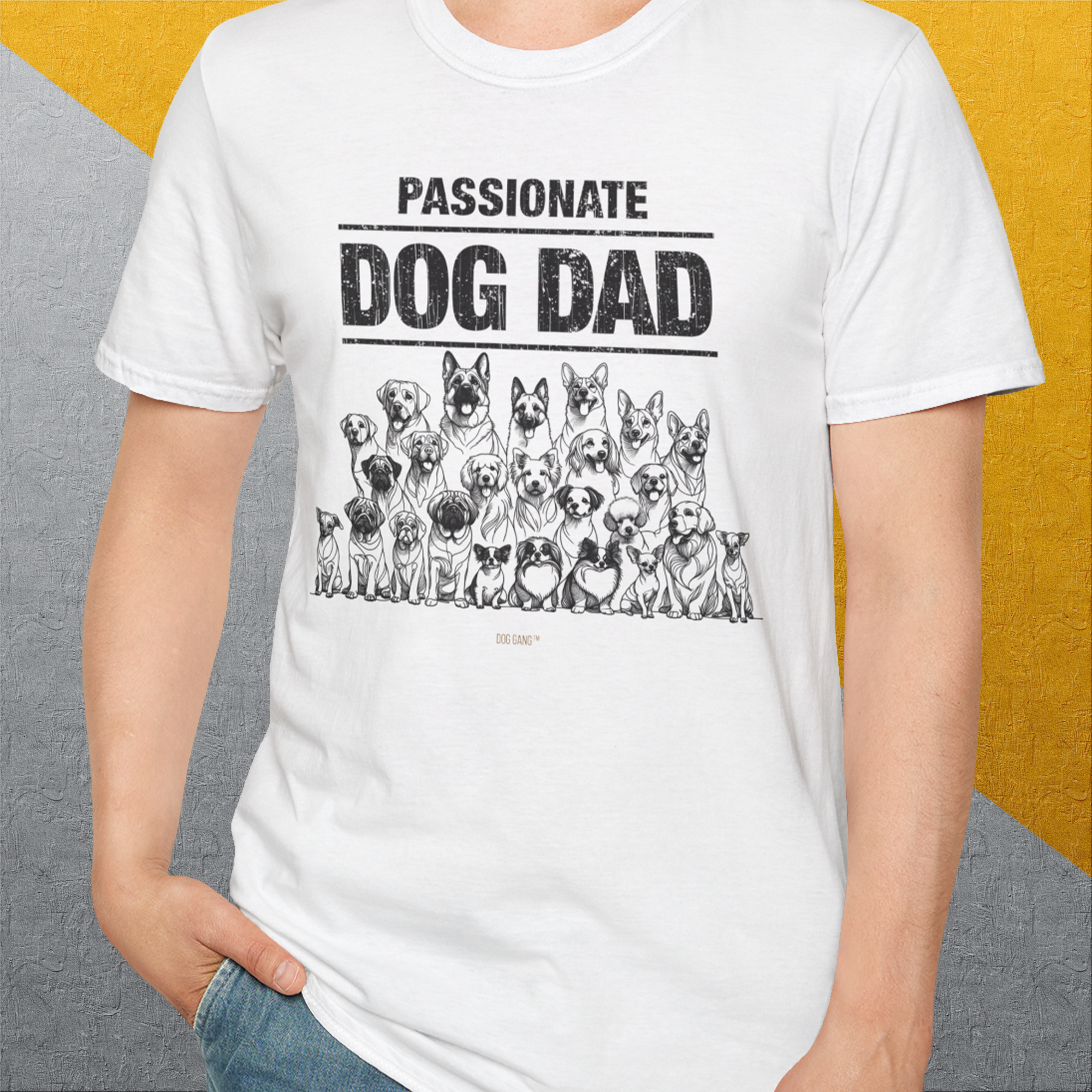Dog Dad Series, Volume 5, Unisex T-Shirt-. A perfect gift for dog lovers and dog owners. Design by Dog Gang