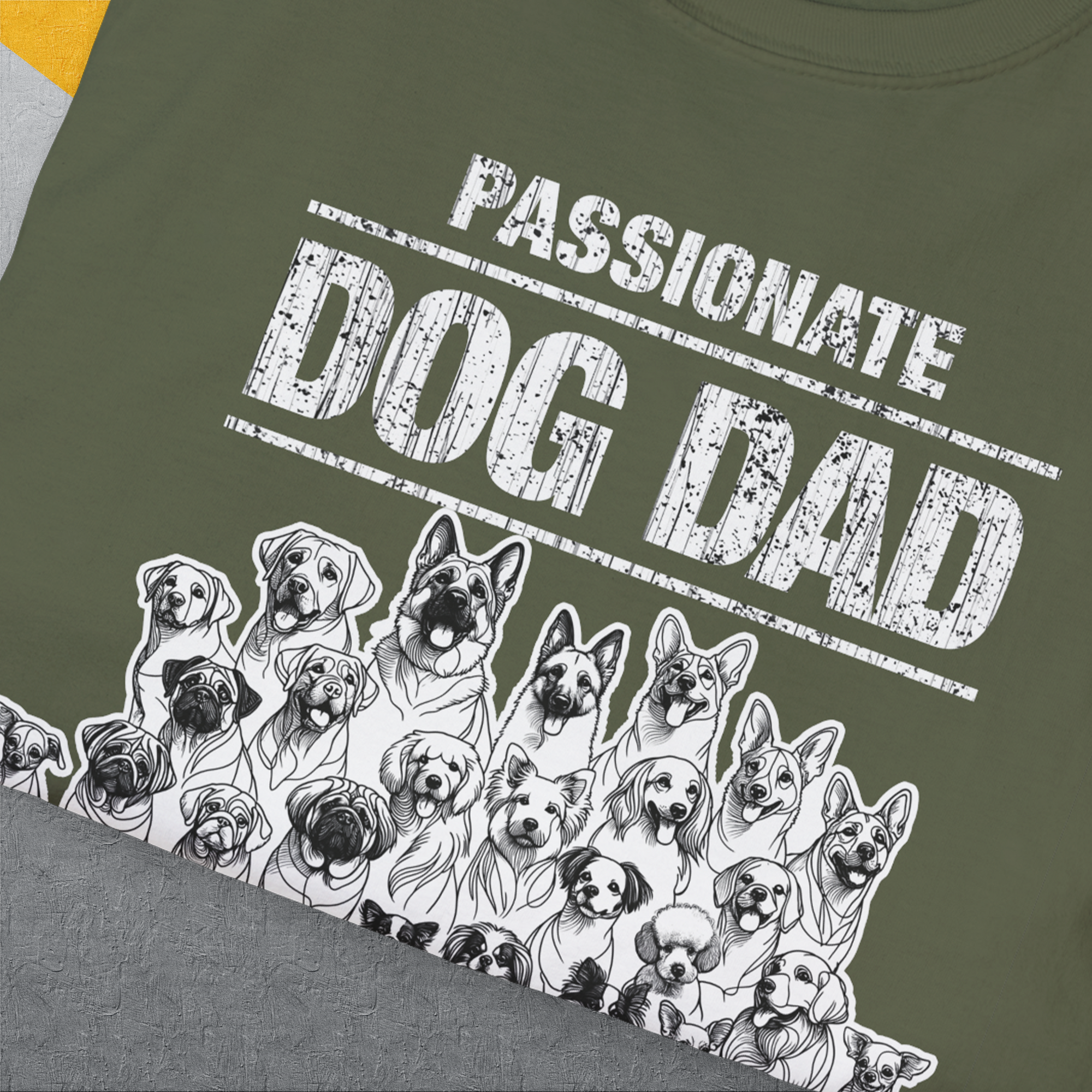 Dog Dad Series, Volume 5, Unisex T-Shirt-. For dog lovers and dog owners. Design by Dog Gang