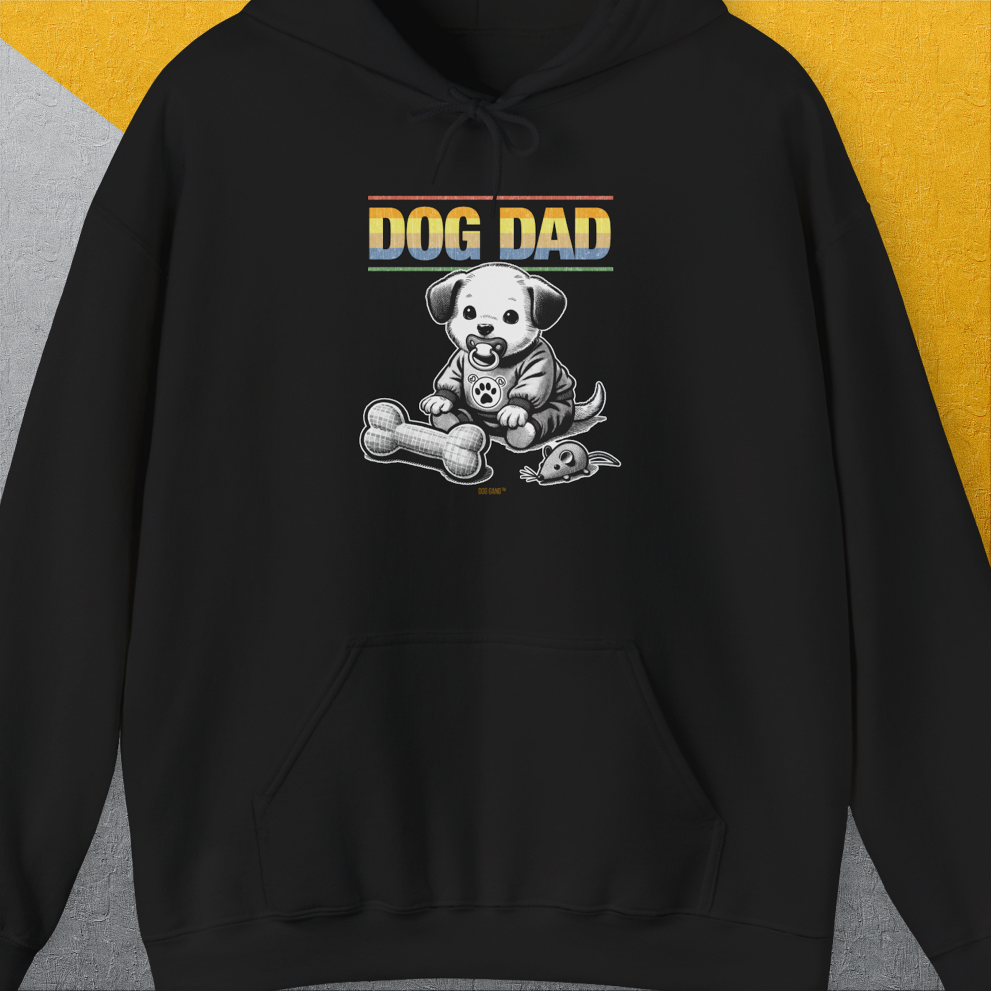 Dog Dad Series, Volume 2, Unisex Hoodie-Black, Design by Dog Gang