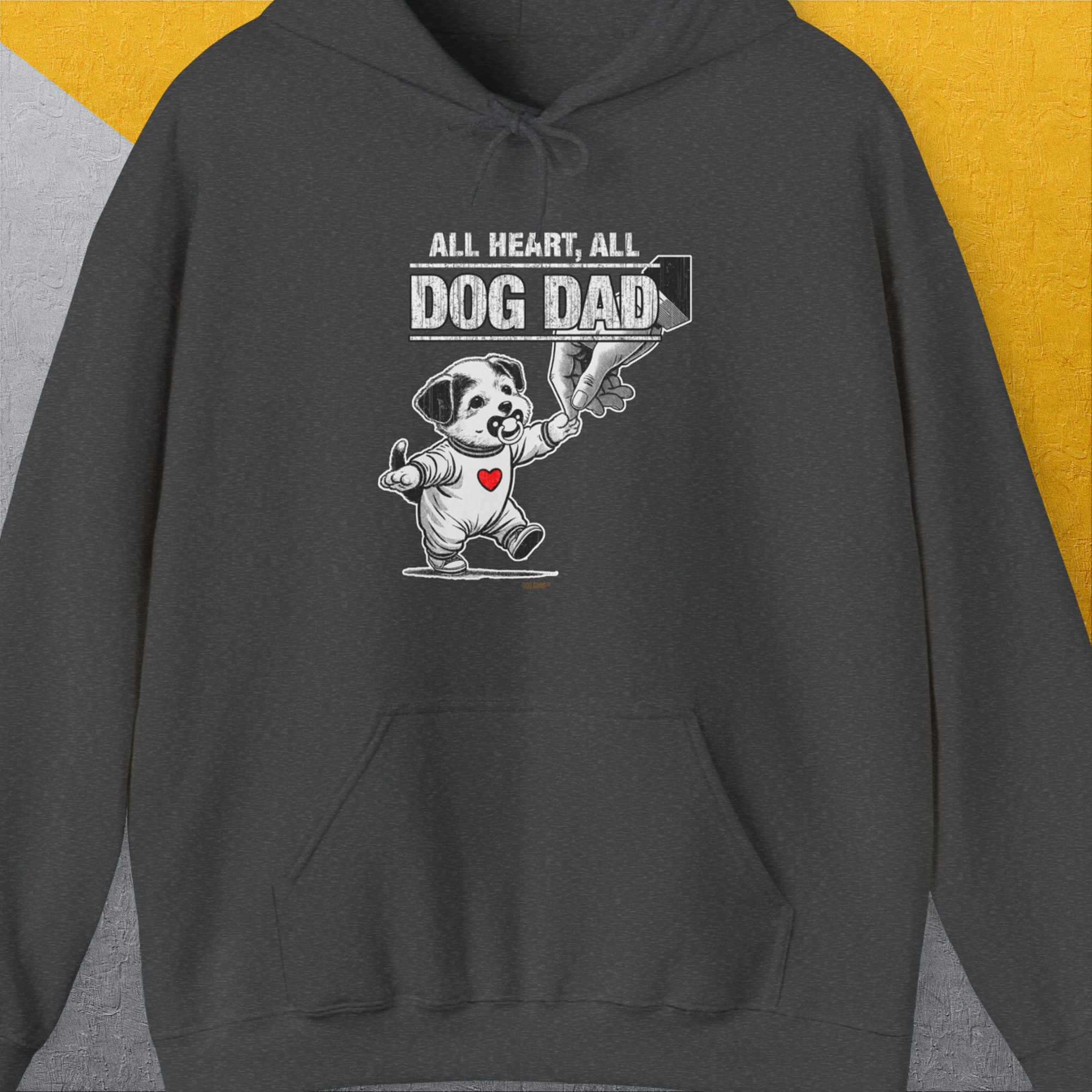 Dog Dad Series, Volume 7, Unisex Hoodie-Dark Heather, a cool and stylish design with a funny saying from Dog Gang