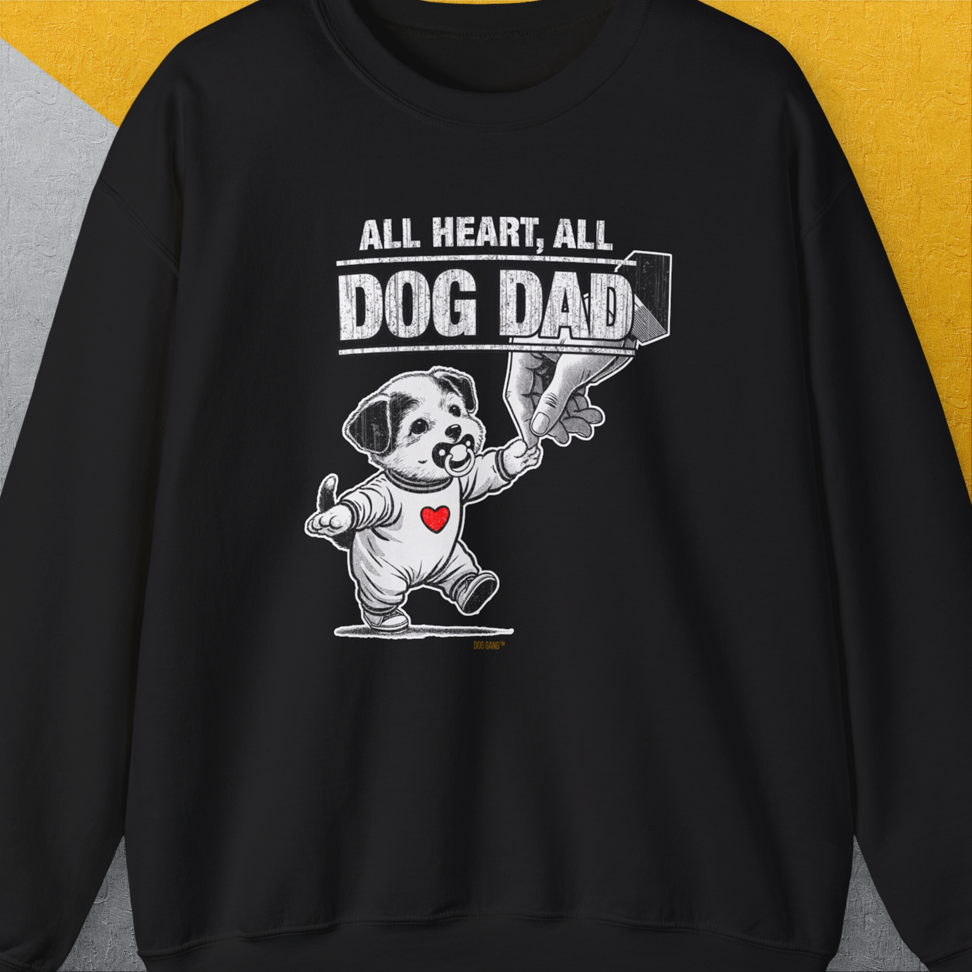 Dog Dad Series, Volume 7, Unisex Sweatshirt-Black, Design by Dog Gang