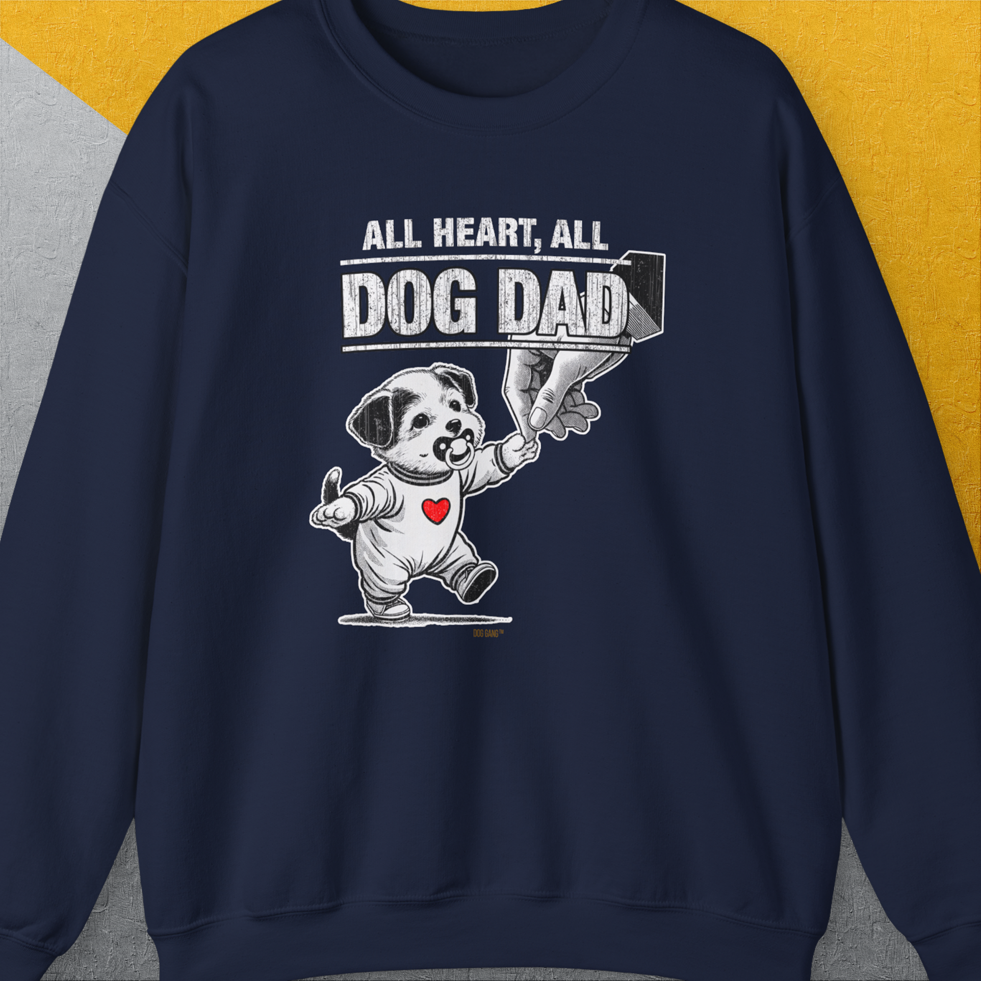 Dog Dad Series, Volume 7, Unisex Sweatshirt-Navy. A perfect gift for dog lovers and dog owners. Design by Dog Gang