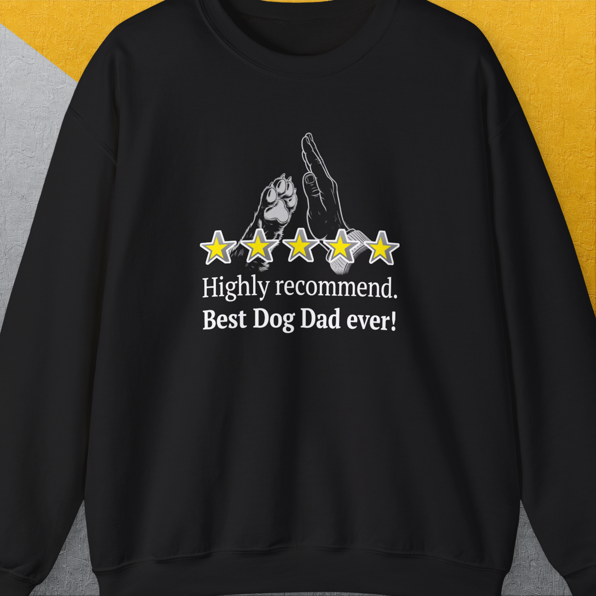 Dog Dad Series, Volume 9, Unisex Sweatshirt-Black, Design by Dog Gang