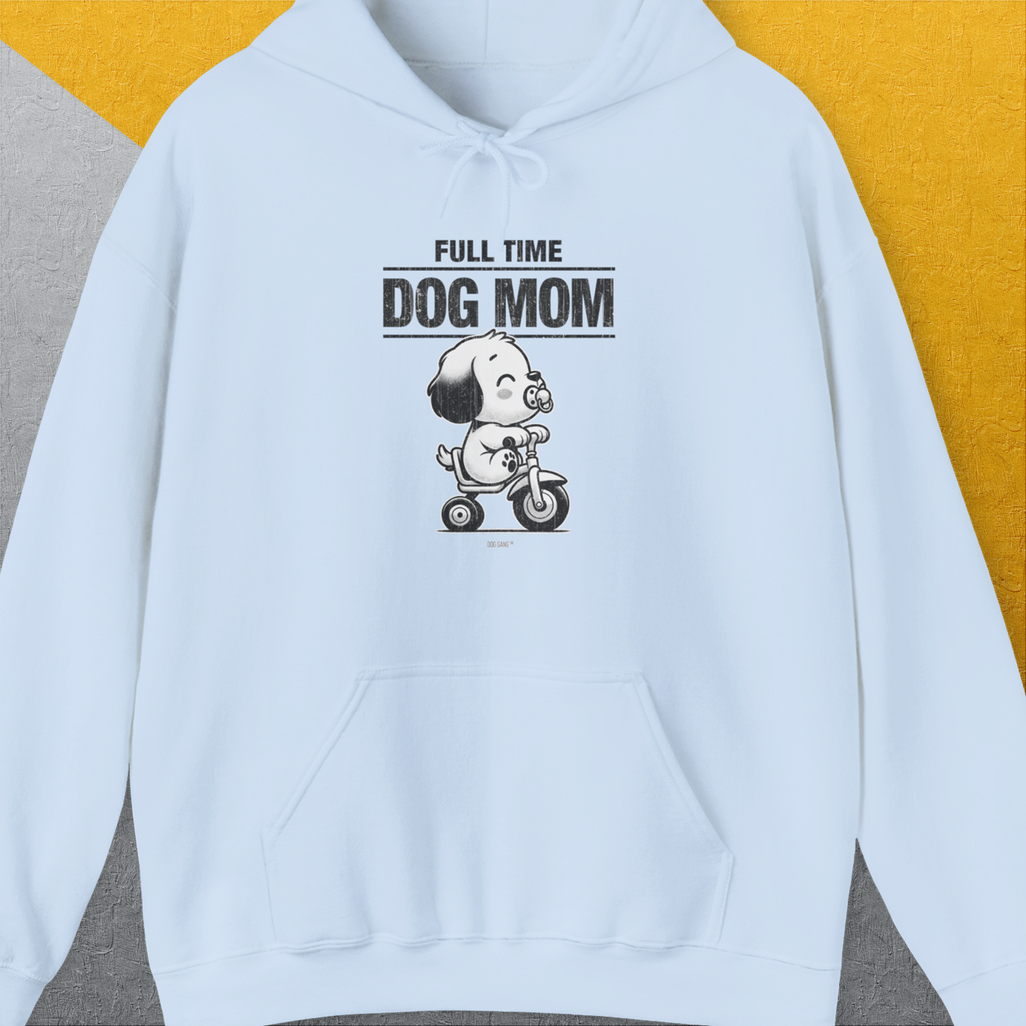 Dog Mom Series, Volume 3, Unisex Hoodie-Light Blue. A perfect gift for dog lovers and dog owners. Design by Dog Gang
