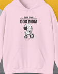 Funny dog shirt: features a playful graphic of a dog on a scooter with the saying FULL TIME DOG MOM. Designed by Dog Gang.