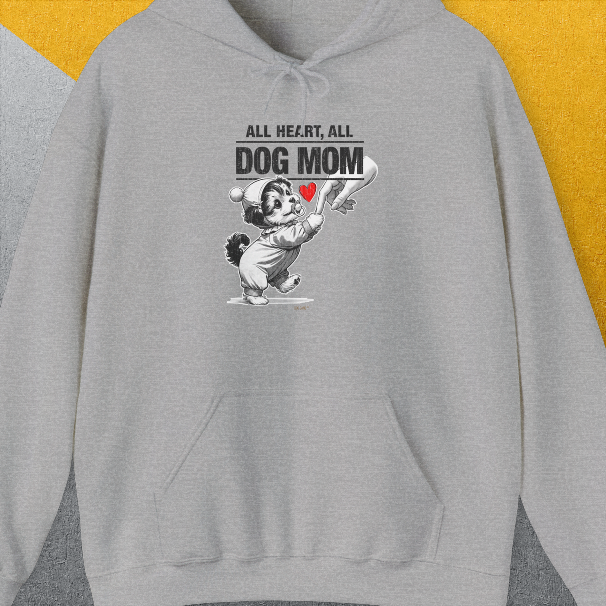 Dog Mom Series, Volume 9, Unisex Hoodie-Sport Grey, Design by Dog Gang