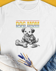 Dog Mom Series, Volume 2, Women's T-Shirt-White. For dog lovers and dog owners. Design by Dog Gang
