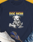 Dog Mom Series, Volume 2, Women's T-Shirt-Navy. A perfect gift for dog lovers and dog owners. Design by Dog Gang