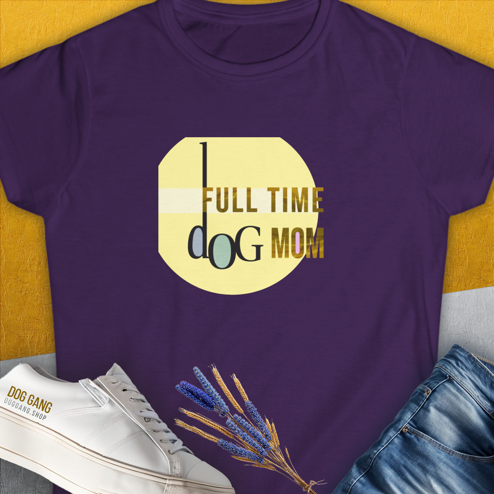 Dog Mom Series, Volume 4, Women's T-Shirt-Purple. A dog-themed Design from Dog Gang