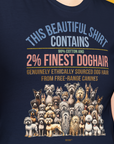 This Beautiful Shirt Contains Finest Dog Hair, Volume 6, Unisex T-Shirt-bequemes Softstyle - Tshirt. Lustiger Spruch mit Hund. Für Hundefreunde, in- und outdoor. Design by Dog Gang