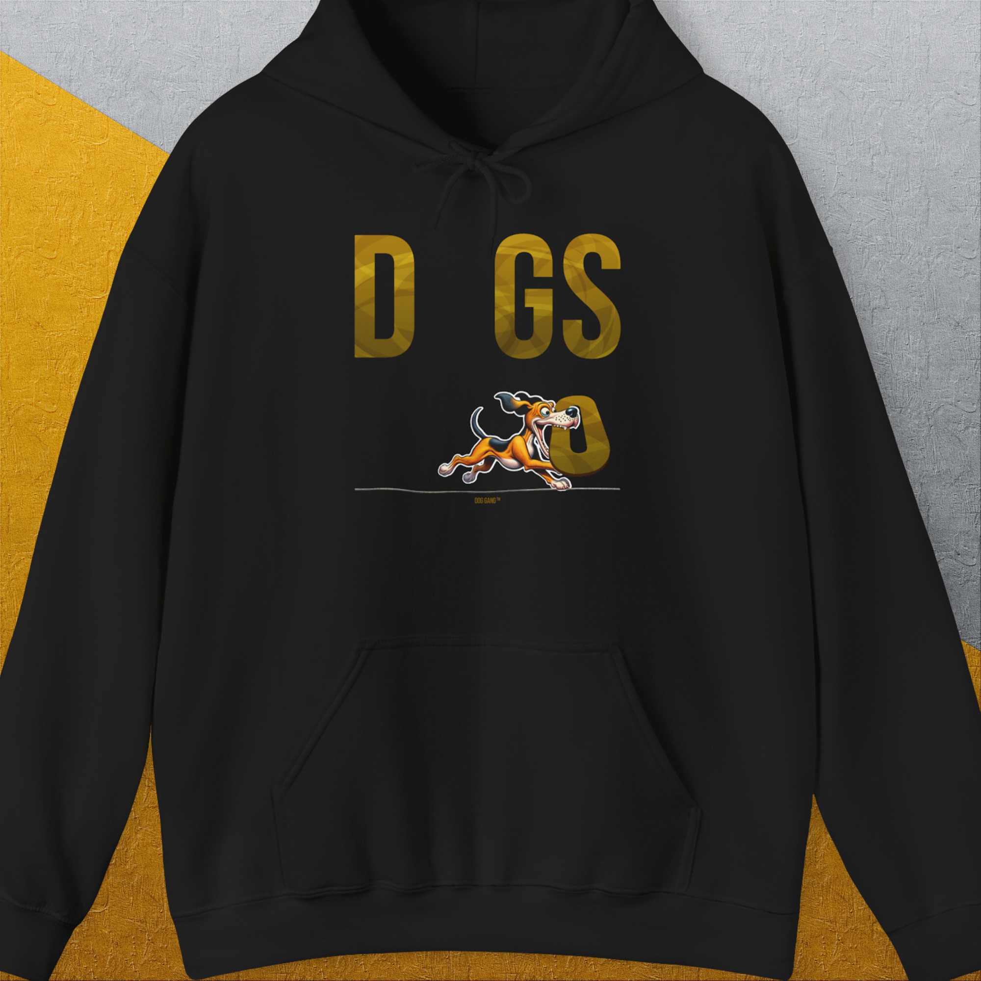 DOGS Series (D-GS), Volume 1, Unisex Hoodie-Black, Design by Dog Gang