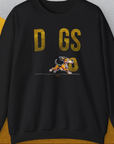 DOGS Series (D-GS), Volume 1, Unisex Sweatshirt-Black, Design by Dog Gang