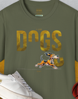 DOGS Series (D-GS), Volume 2, Unisex T-Shirt-Military Green, Design by Dog Gang