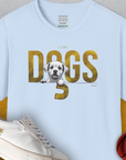 DOGS Series (D-GS), Volume 3, Unisex T-Shirt-Light Blue, Design by Dog Gang