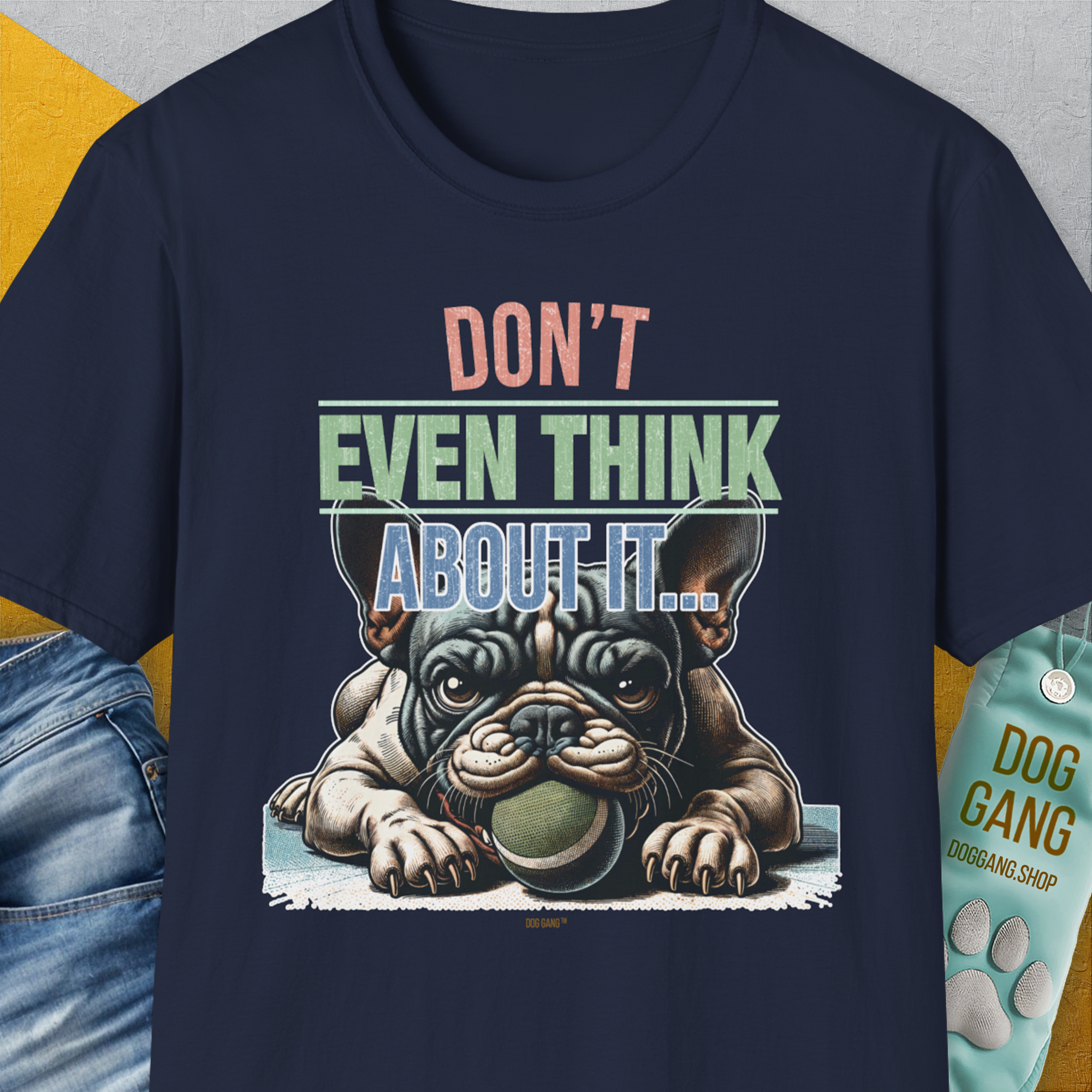 Don't Even Think About It..., Volume 2, Unisex T-Shirt-Navy, Design by Dog Gang