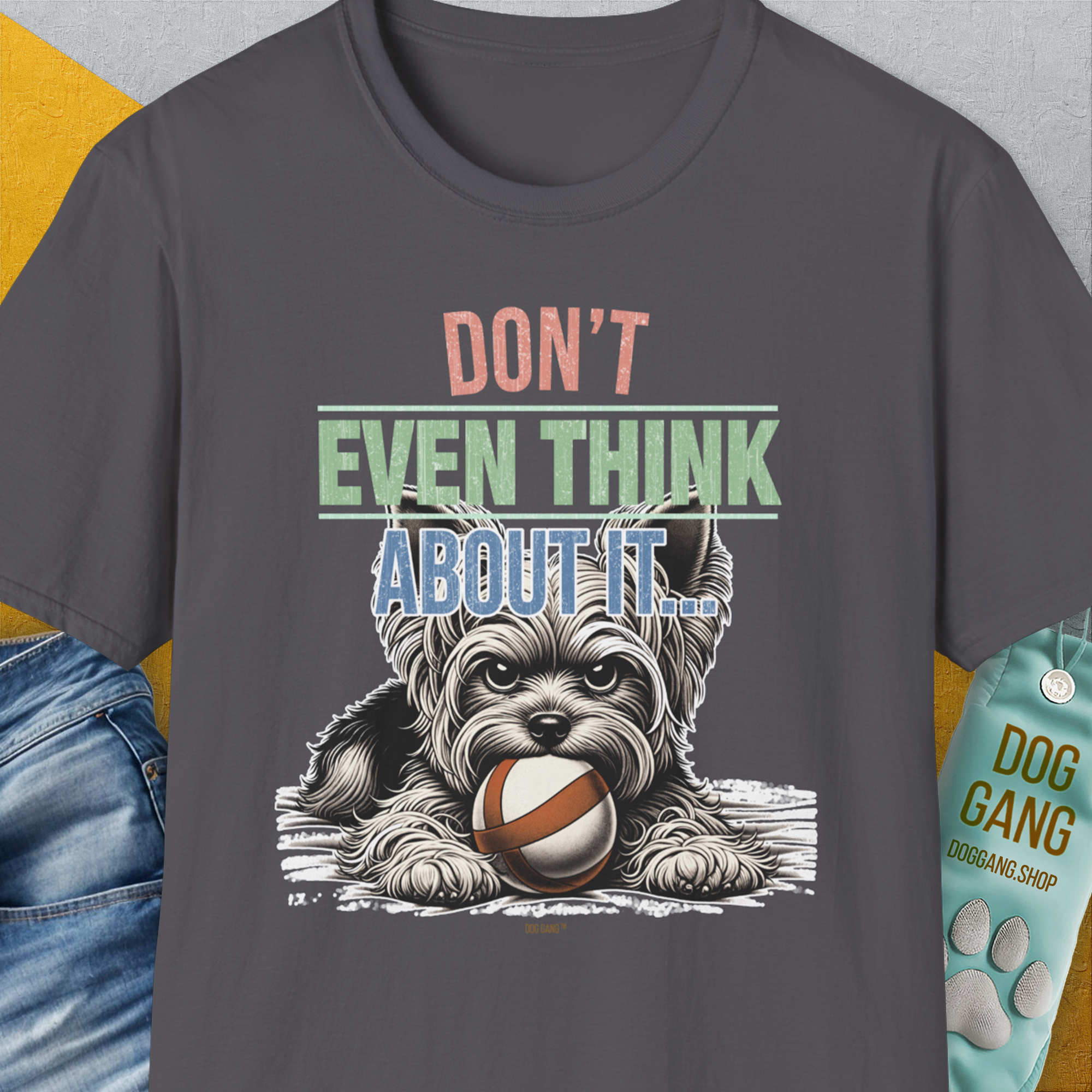 Don't Even Think About It..., Volume 3, Unisex T-Shirt-Charcoal, Design by Dog Gang
