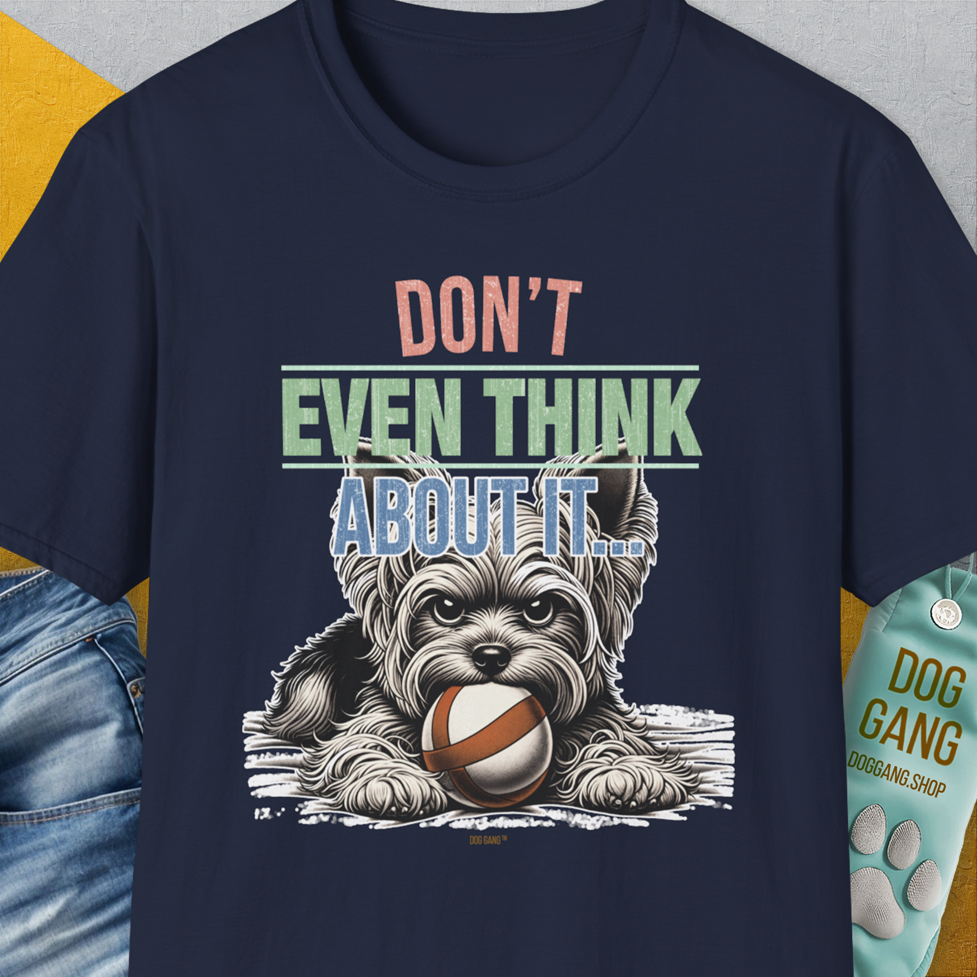 Don't Even Think About It..., Volume 3, Unisex T-Shirt-Navy, Design by Dog Gang