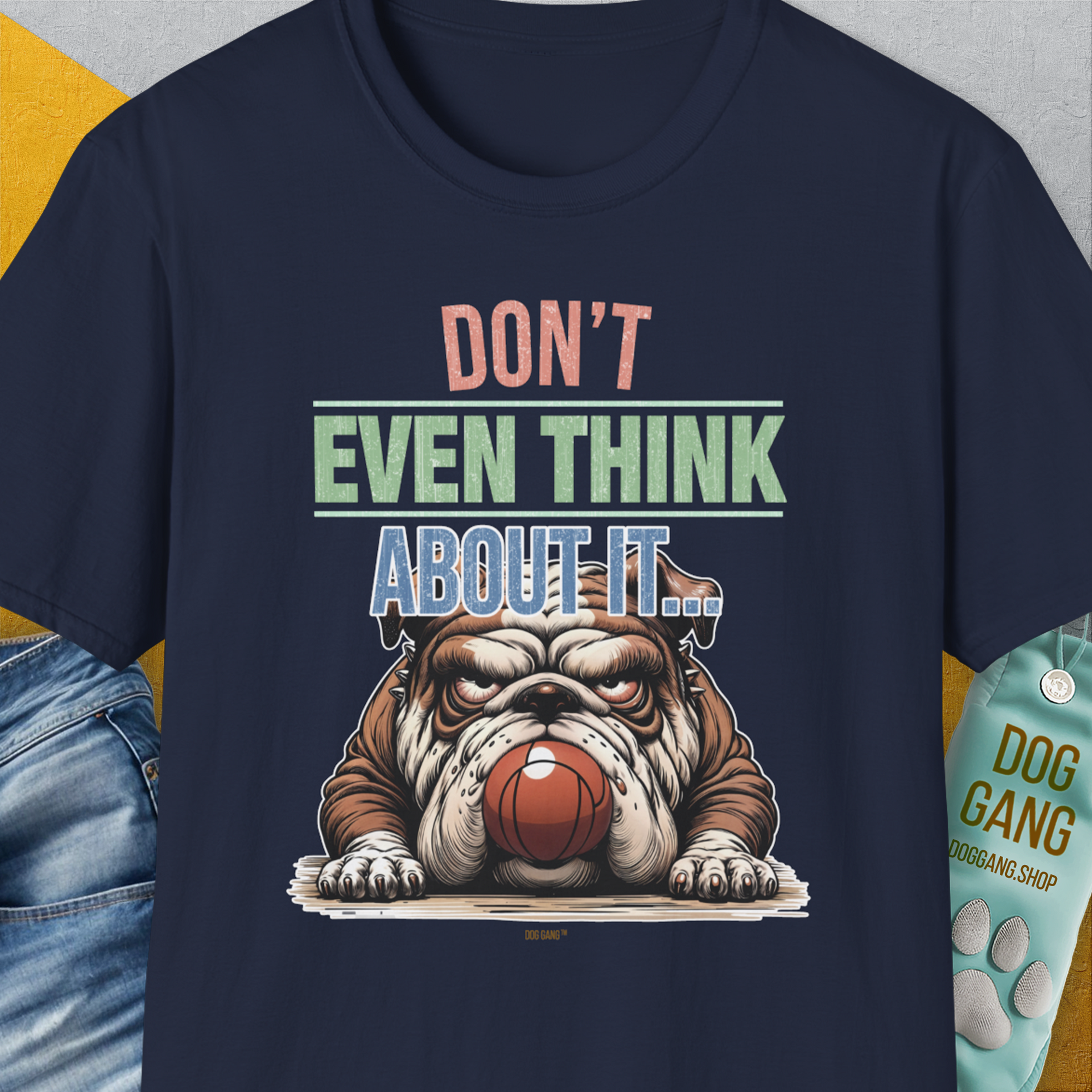 Don't Even Think About It..., Volume 5, Unisex T-Shirt-Navy, Design by Dog Gang