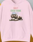 Don't Even Think About It..., Volume 1, Unisex Hoodie-Light Pink, Design by Dog Gang