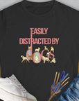 Easily Distracted By Dogs Series, Volume 2, Women's T-Shirt-Black. A perfect gift for dog lovers and dog owners. Design by Dog Gang