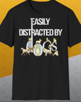 Easily Distracted By Dogs Series, Volume 1, Unisex T-Shirt-, Design by Dog Gang