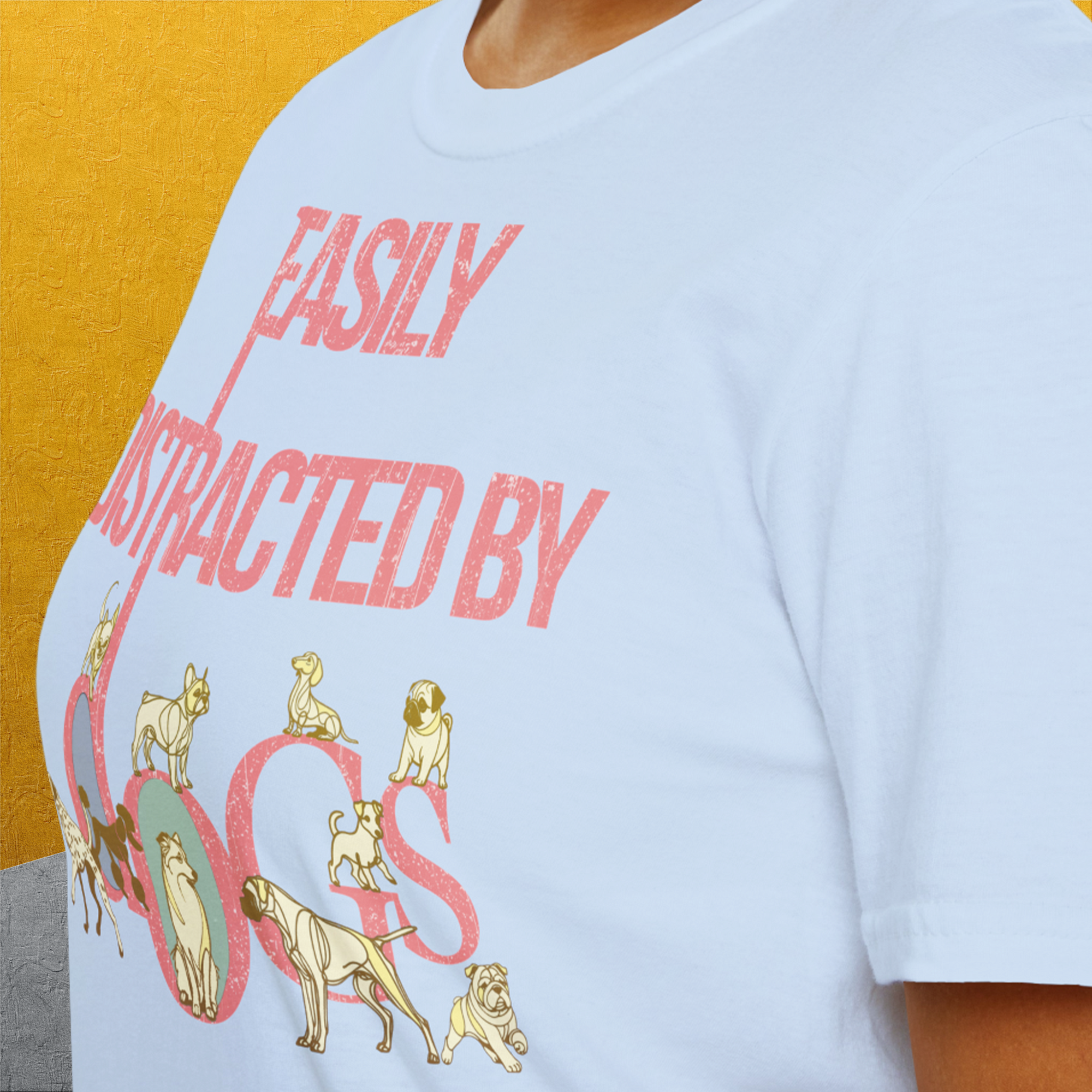 Easily Distracted By Dogs Series, Volume 2, Unisex T-Shirt-, Design by Dog Gang