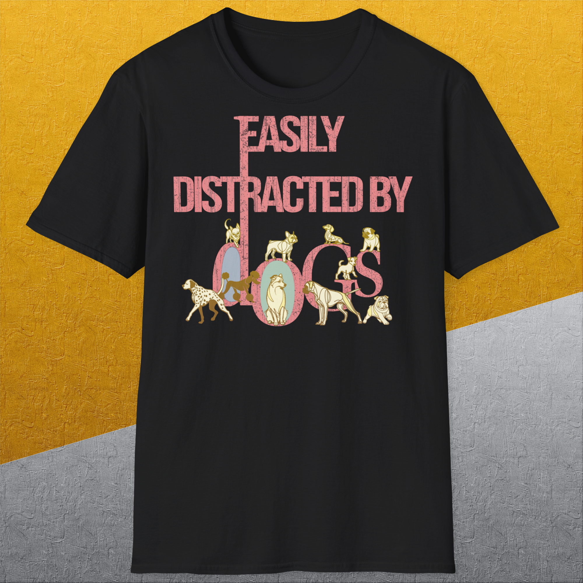 Easily Distracted By Dogs Series, Volume 2, Unisex T-Shirt-. A dog-themed Design from Dog Gang