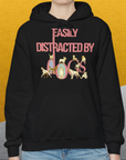 Easily Distracted By Dogs Series, Volume 2, Unisex Hoodie-. A perfect gift for dog lovers and dog owners. Design by Dog Gang