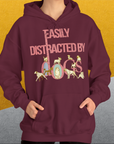 Easily Distracted By Dogs Series, Volume 2, Unisex Hoodie-, a fun and stylish design for dog lovers from Dog Gang