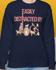 Easily Distracted By Dogs Series, Volume 2, Unisex Sweatshirt-, a fun and stylish sweatshirt design for dog lovers from Dog Gang
