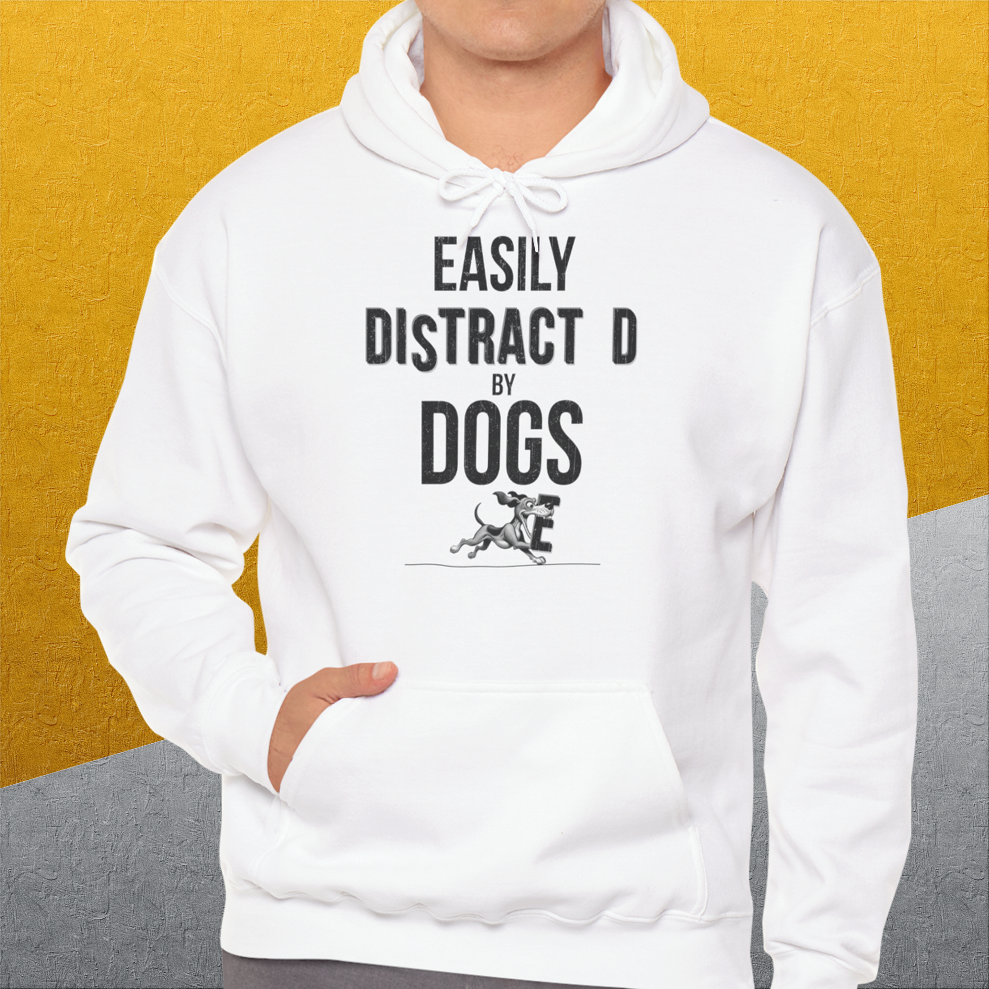 Easily Distracted By Dogs Series, Volume 3, Unisex Hoodie-. For dog lovers and dog owners. Design by Dog Gang