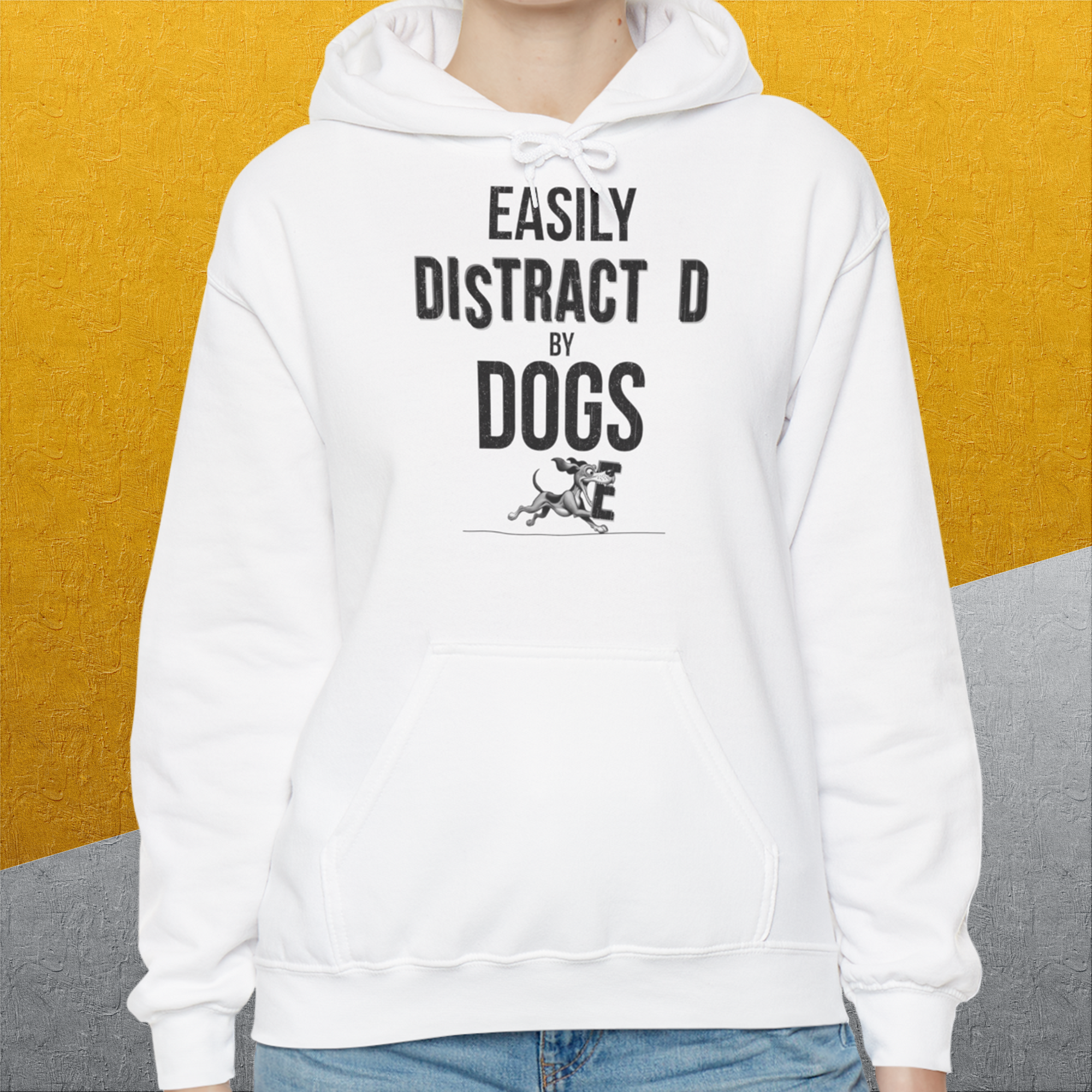 Easily Distracted By Dogs Series, Volume 3, Unisex Hoodie-. For dog lovers and dog owners. Design by Dog Gang