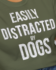 Easily Distracted By Dogs Series, Volume 4, Unisex T-Shirt-. For dog lovers and dog owners. Design by Dog Gang