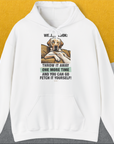Go Fetch It Yourself Series, Volume 1, Unisex Hoodie-White-lustiger Spruch auf bequemen Shirt für Hundeliebhaber, Design by Dog Gang