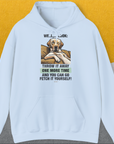 Go Fetch It Yourself Series, Volume 1, Unisex Hoodie-Light Blue-cooles Shirt mit lustigem Spruch für Hundefreunde, Design by Dog Gang