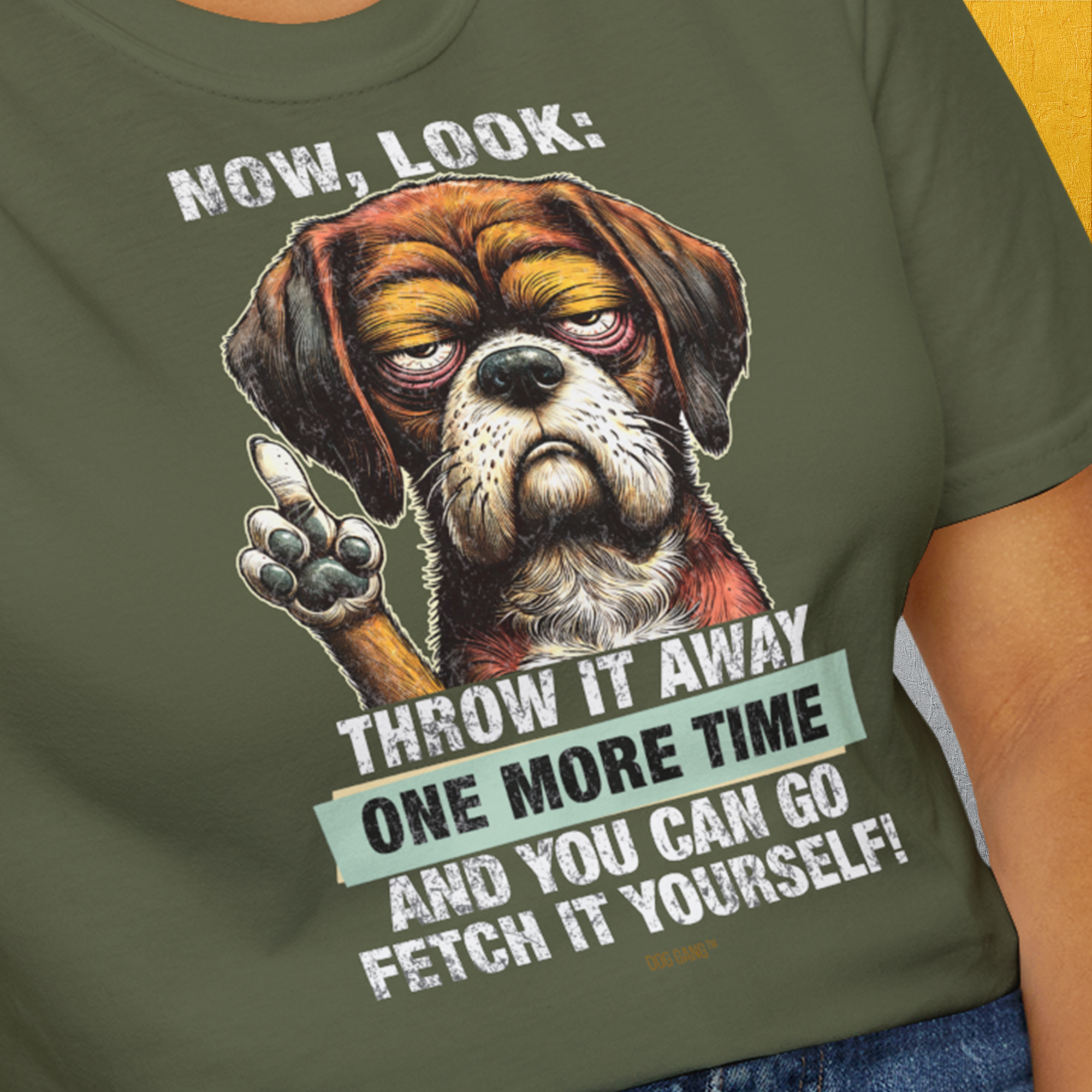 Go Fetch It Yourself Series, Volume 2, Unisex T-Shirt-lustiges Shirt für Hundefreunde, lustiger Spruch mit Hund, Design by Dog Gang
