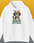 Go Fetch It Yourself Series, Volume 2, Unisex Hoodie-White-origineller und witziger Kapuzenpulli mit Hund, Design by Dog Gang