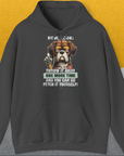 Go Fetch It Yourself Series, Volume 2, Unisex Hoodie-Dark Heather-humorvolles Hundeshirt, lustiger Spruch mit Hund, Design by Dog Gang