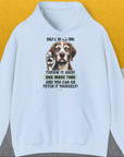 Go Fetch It Yourself Series, Volume 3, Unisex Hoodie-Light Blue-bequemes Shirt mit lustigem Spruch für Hundebesitzer, Design by Dog Gang