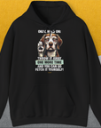 Go Fetch It Yourself Series, Volume 3, Unisex Hoodie-Black-origineller und witziger Kapuzenpulli mit Hund, Design by Dog Gang
