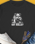 The Got Balls? Volume 3 T-shirt features a funny bulldog illustration with bold text, perfect for any dog lover. Designed by Dog Gang.