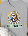 Got Balls? Volume 2, Unisex T-Shirt-Sport Grey. A perfect gift for dog lovers and dog owners. Design by Dog Gang