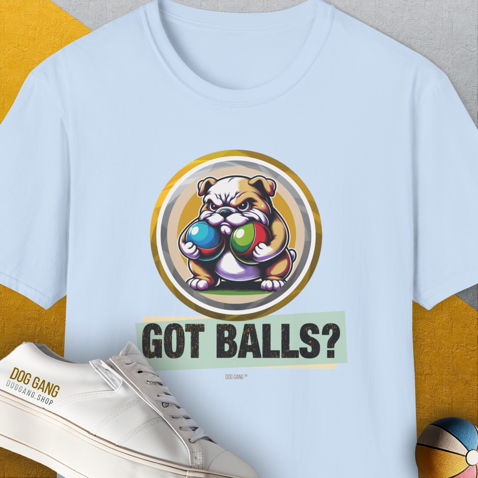 Got Balls? Volume 2, Unisex T-Shirt-Light Blue, Design by Dog Gang