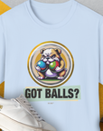 Got Balls? Volume 2, Unisex T-Shirt-Light Blue, Design by Dog Gang