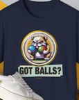 Got Balls? Volume 2, Unisex T-Shirt-Navy, a cool and stylish design with a funny saying from Dog Gang